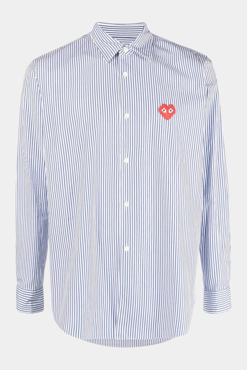 Mens Pix Striped T-Shirt Red Heart P1B024