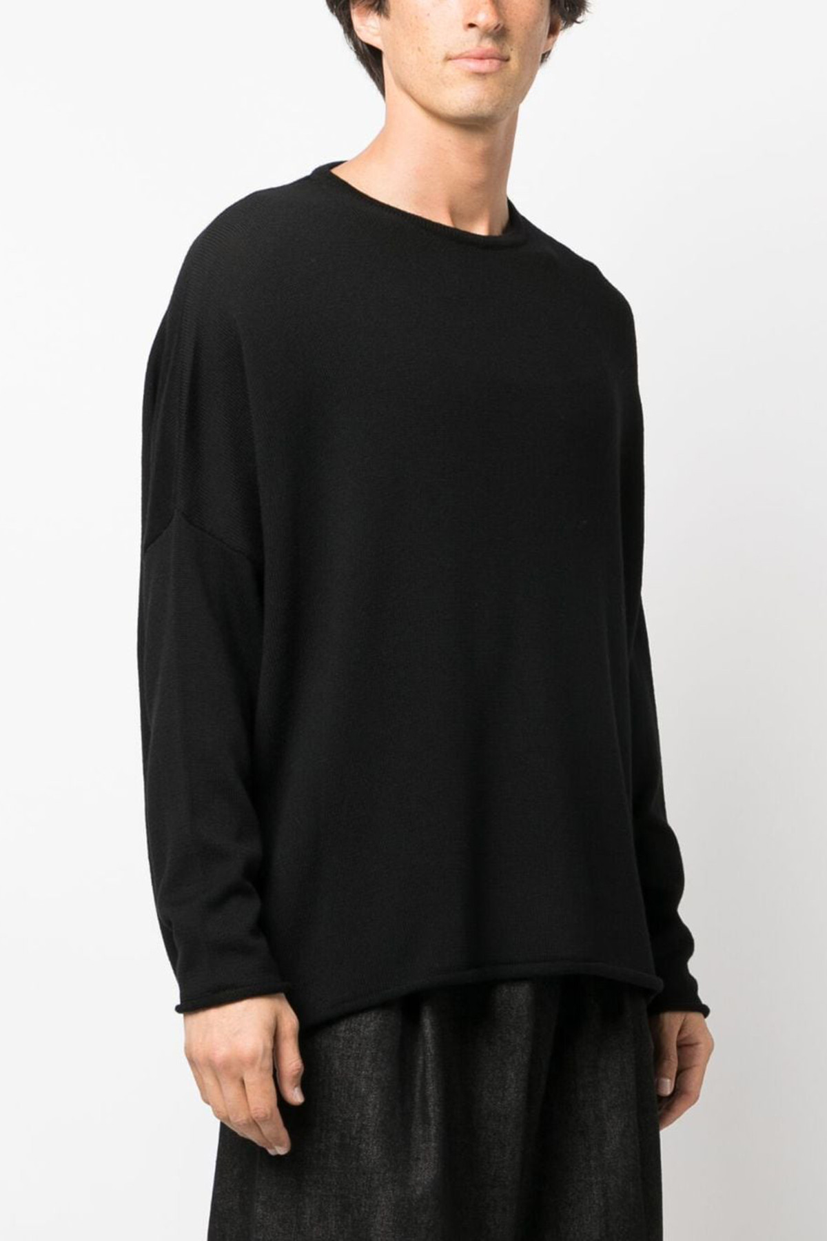 Black hoodless outlet sweater