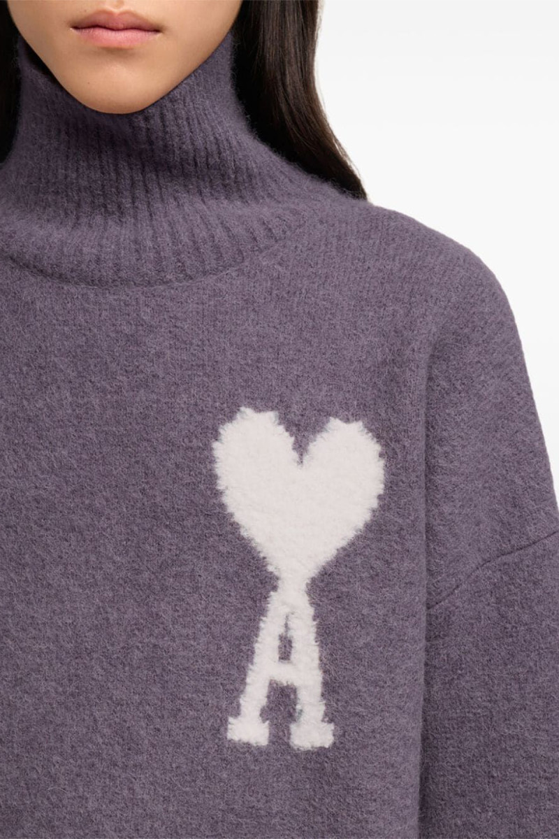 AMI Paris Ami de Coeur Funnel Neck Sweater Societe Anonyme Firenze