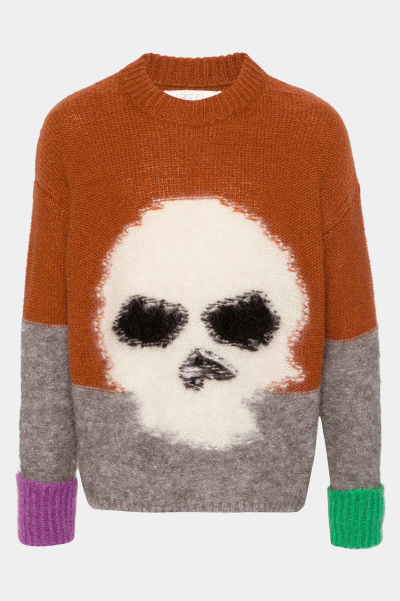 SKULL INTARSIA SWEATER ERL09N004