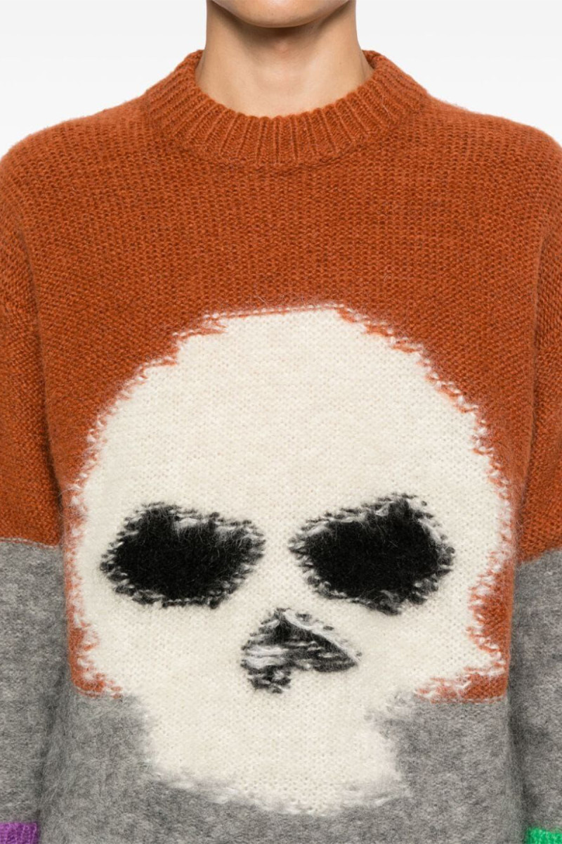 SKULL INTARSIA SWEATER ERL09N004