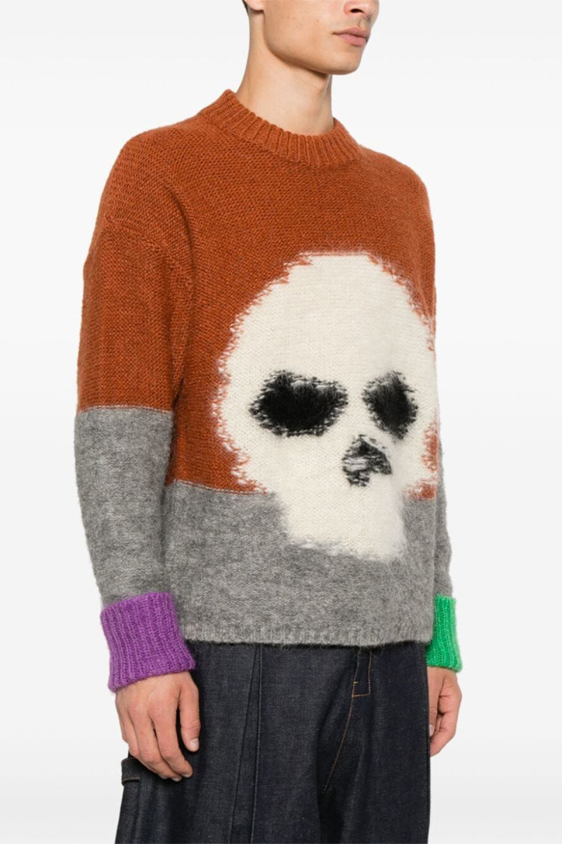 SKULL INTARSIA SWEATER ERL09N004