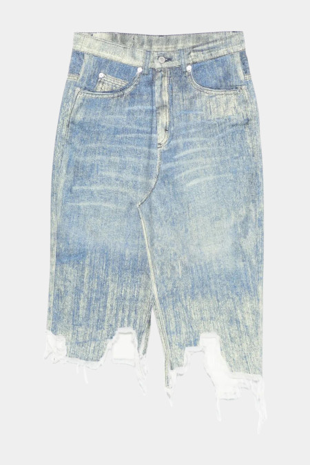 Paint Denim Skirt AU00032 002