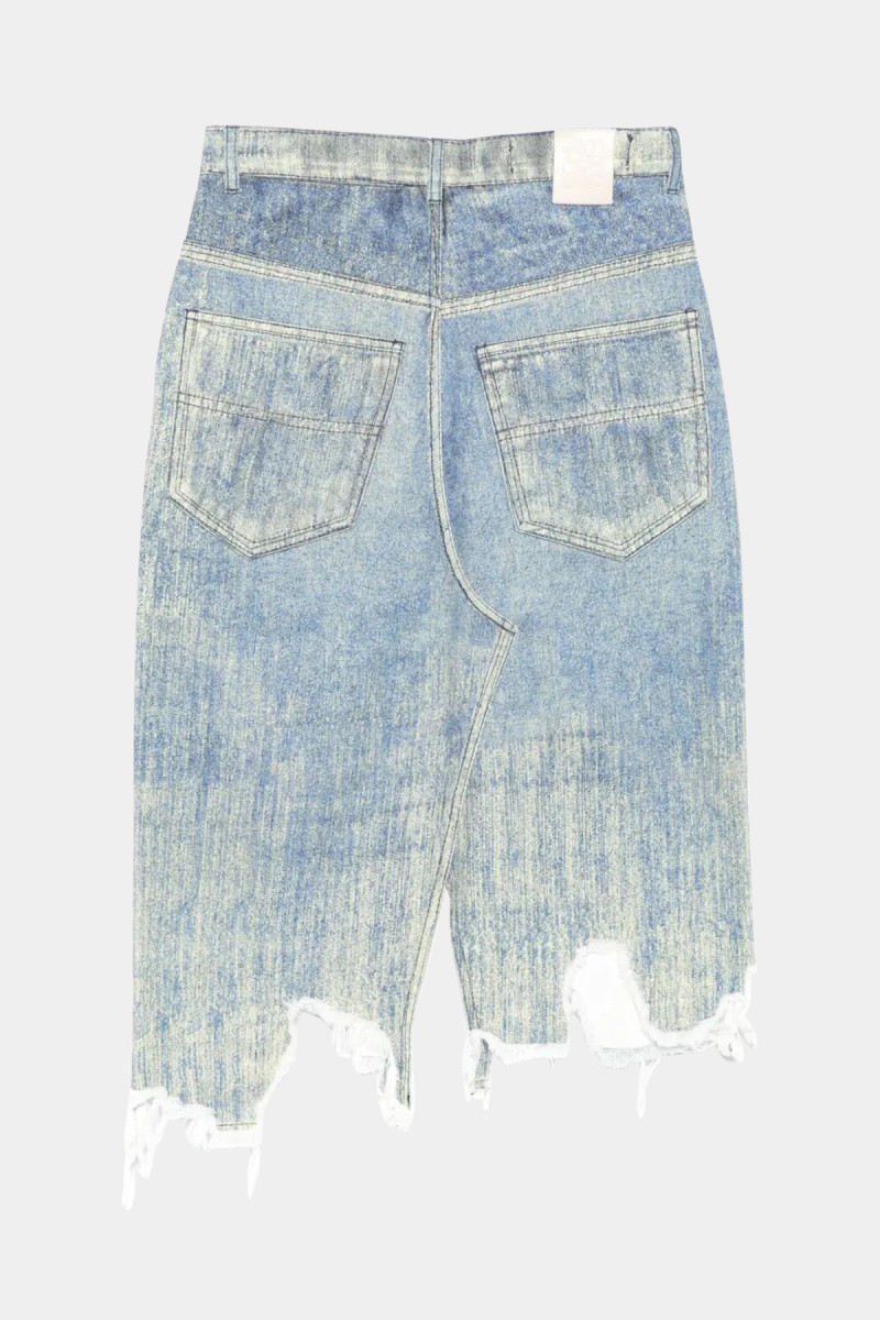 Paint Denim Skirt AU00032 002